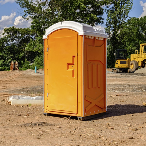 how often are the porta potties cleaned and serviced during a rental period in Chamisal NM